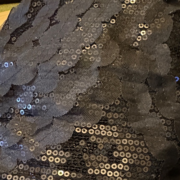 Eloquii Black Sheer Sequin Long Sleeve Dress - Picture 14 of 14